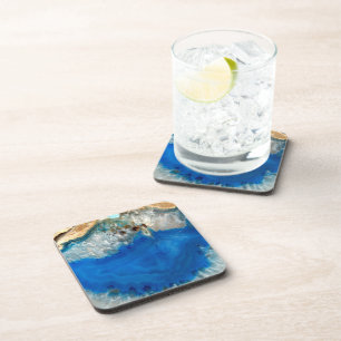 Porta-copo cristal azul