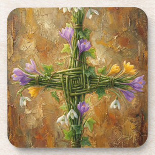 Porta-copo Cruz de Santa Brígida Junco Verde Crocus Imbolc Ar