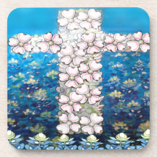 Porta-copo Cruz Floral