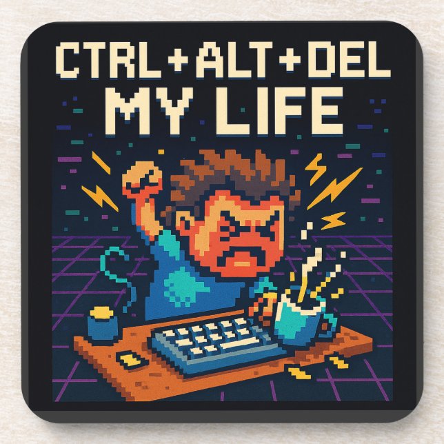 PORTA-COPO CTRL - ALT - EXCLUIR MINHA VIDA (Frente)