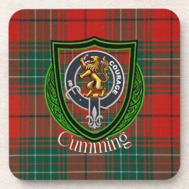 Porta-copo Cumming Scottish Clan Tartan & Crest