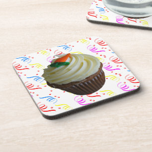 Porta-copo Cupcake de bolo de carrot com Confetti