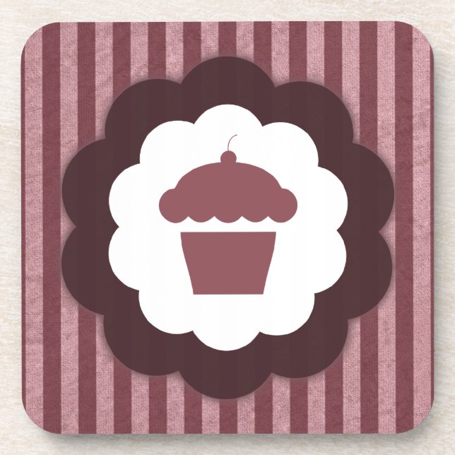 Porta-copo cupcake vintage (Frente)