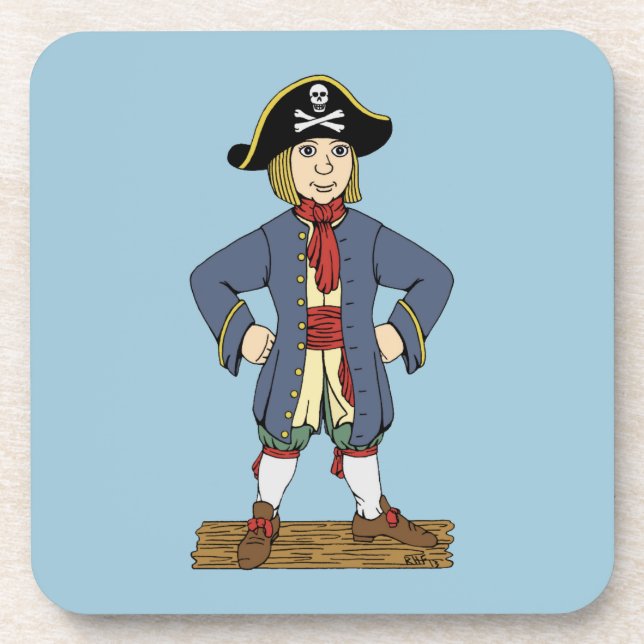 Porta-copo Curioso Pirata (Frente)