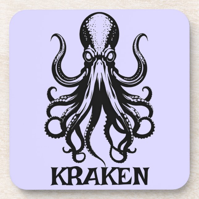 Porta-copo Custom Kraken Octopus Squid Name Personalized (Frente)
