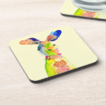 Porta-copo Cute Easter bunny<br><div class="desc">Watercolor original illustration of a cute Easter bunny rabbit in yellow and blue</div>