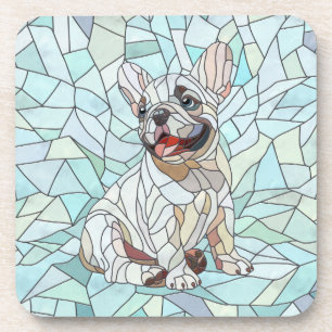 Porta-copo Cute French Bulldog Puppy - mosaico pastel