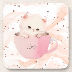Porta-copo Cute Kitten em um Teacup