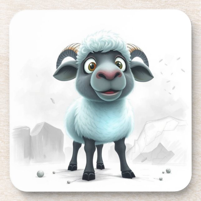 Porta-copo Cute Sheep Cozy Design (Frente)