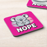 Porta-copo Cute Sleeping Koala “Nope” Funny Cartoon<br><div class="desc">This cute sleeping koala with the funny word “Nope” creates a playful and relatable design that many people will love. The adorable kawaii-style koala sits peacefully with closed eyes, giving a calm but humorous vibe that perfectly matches the bold “Nope” message. Perfect for animal lovers, koala fans, and anyone who...</div>