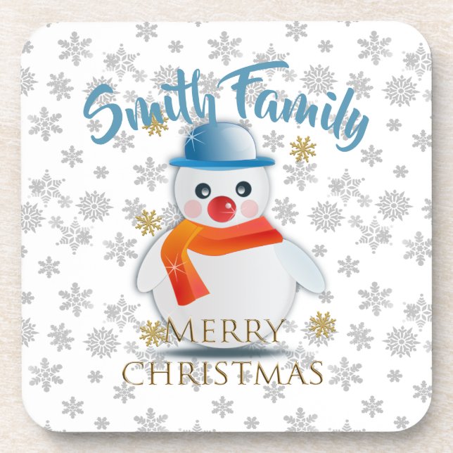 Porta-copo Cute Snowman (Frente)