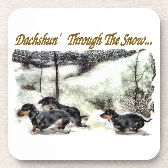 Porta-copo Dachshund Christmas (Frente)