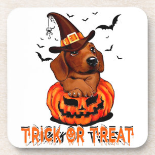 Porta-copo Dachshund Halloween Trick Ou Tratar Presente Legal