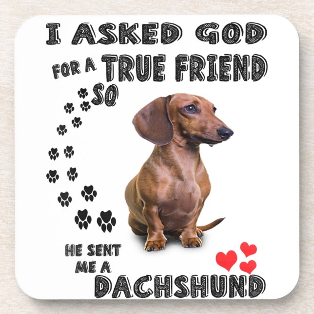 Porta-copo Dachshund Miniature Gift, Sausage Dog, Weenie Wog, (Frente)