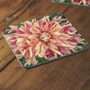 Porta-copo Dahlia Floral, vermelha e amarela