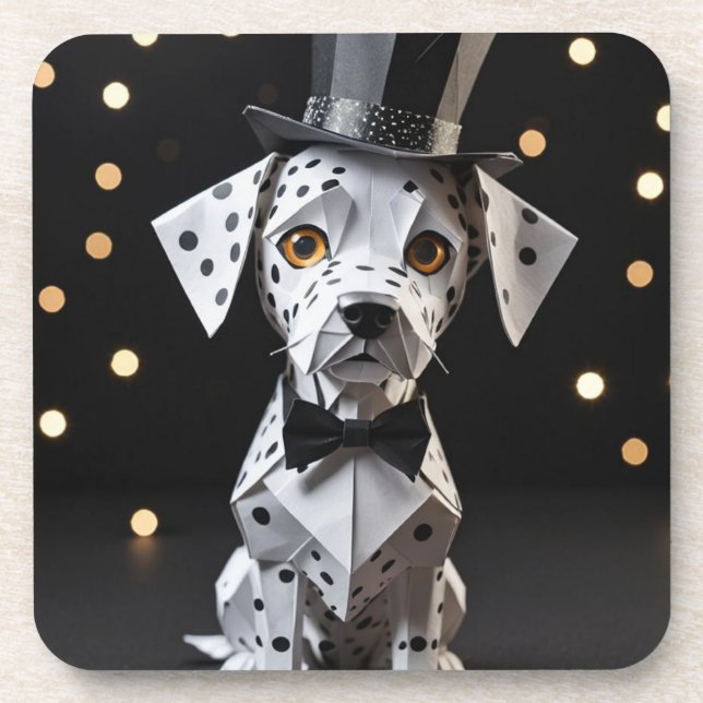 Porta-copo dalmata rico Origami mini (Frente)