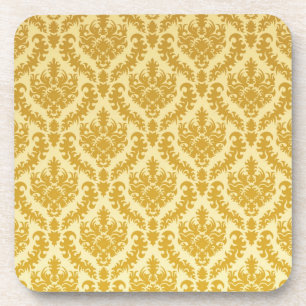 Porta-copo Damasco Dourado