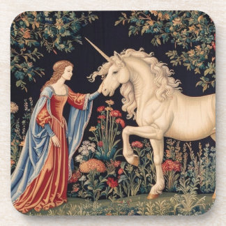 Porta-copo Dame à la Licorne dans un Jardin