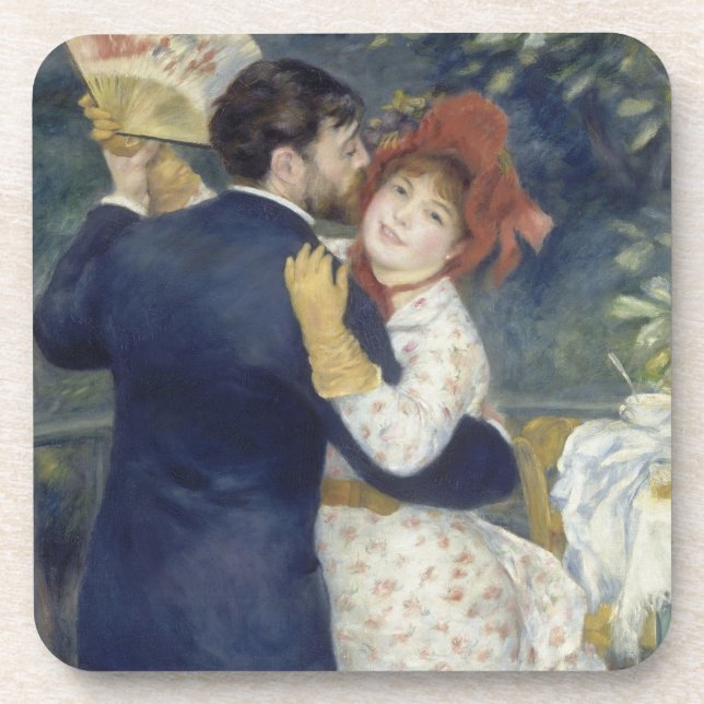 Porta-copo Dança do País - Pintura Impressionista Renoir (Frente)