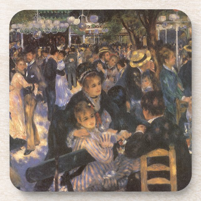 Porta-copo Dança no Le Moulin de la Galette por Pierre Renoir (Frente)