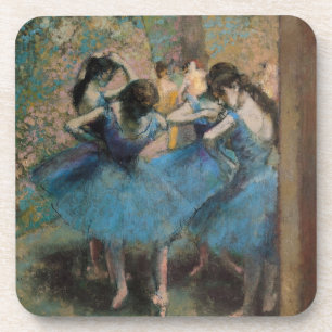 Porta-copo Dançarinos de Edgar Degas   no azul, 1890