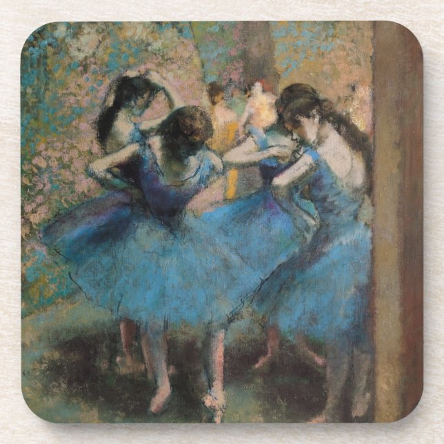 Porta-copo Dançarinos de Edgar Degas | no azul, 1890 (Frente)