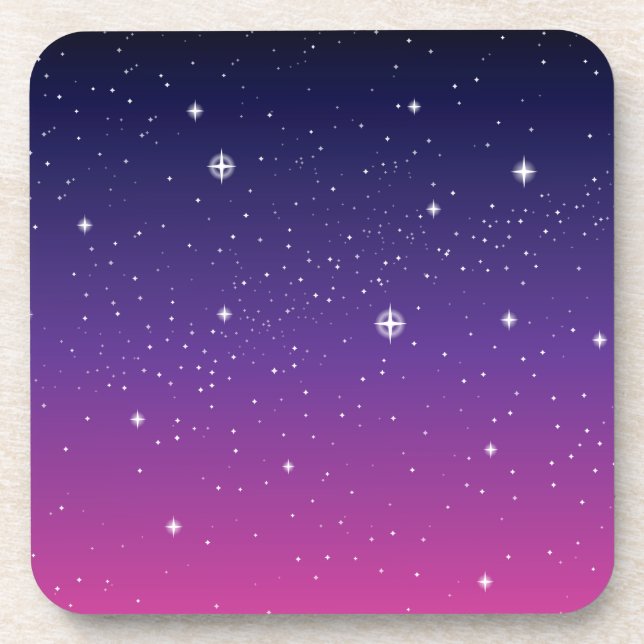 Porta-copo Dark Purple Starry Night Sky (Frente)