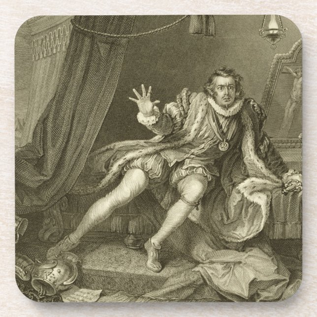 Porta-copo David Garrick (1717-79) como Richard III, ato V (Frente)