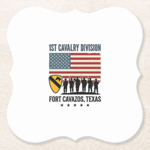 Porta-copo De Papel 1ª Divisão de Cavalaria Fort Hood Camisa Militar V