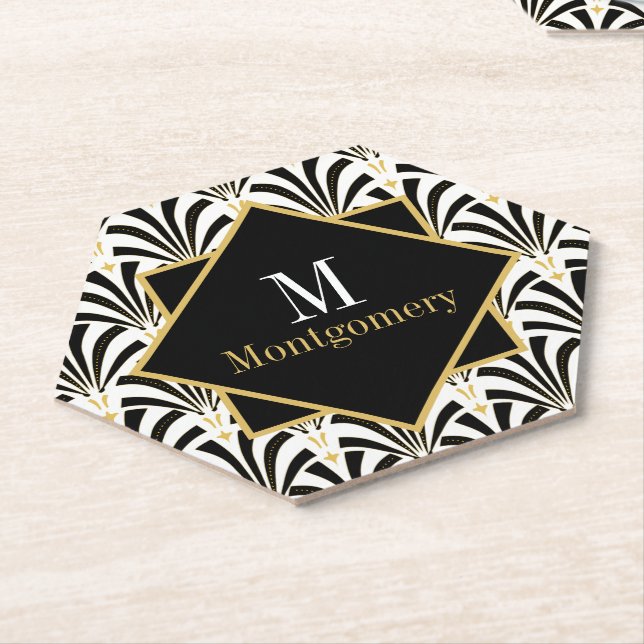 Porta-copo De Papel 1920 Jazzy Art Deco Palmettos Geométrico (Angular)