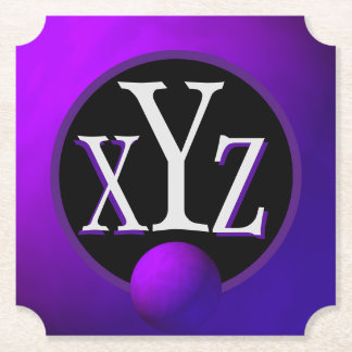 Porta-copo De Papel 3 Letras Monograma Profundo Metálico