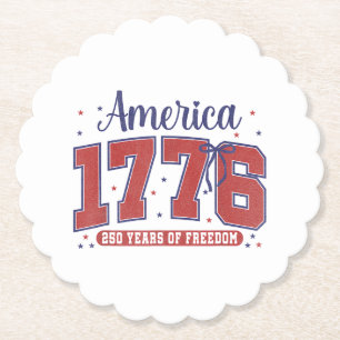Porta-copo De Papel 4 de Julho Bandeira Americana Vintage 250 Anos 177