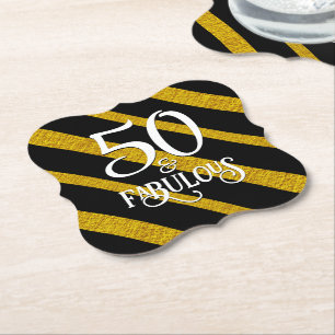 Porta-copo De Papel 50 e Fabuloso Preto e Dourado