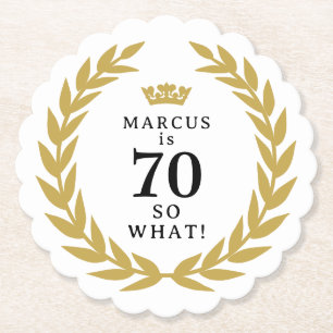 Porta-copo De Papel 70 Então, que engraçado Laurel Wreath Crown 70 Ani