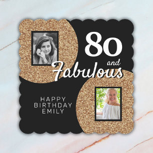 Porta-copo De Papel 80 e Fabuloso 80 de Foto Glitter 2 no Aniversário
