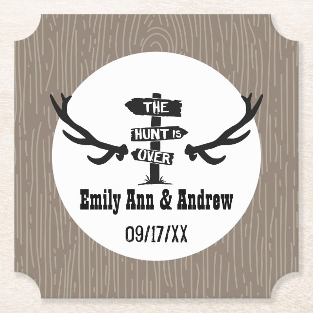 Porta-copo De Papel A Caça Acabou (Frente)