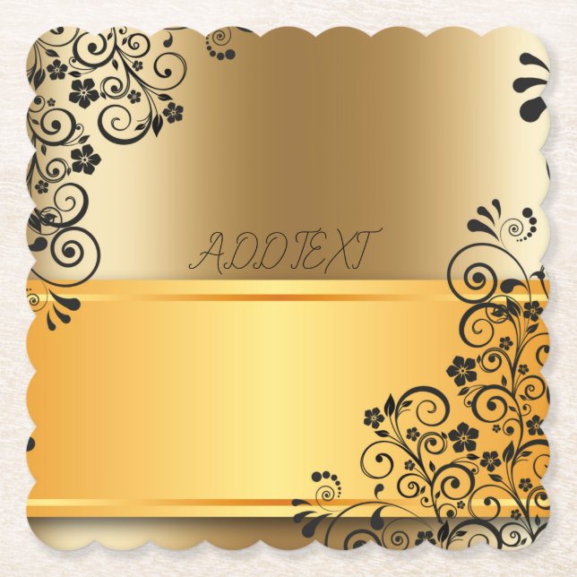 Porta-copo De Papel A elegância dos ouros (Frente)