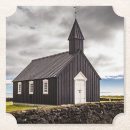 Porta-copo De Papel A Igreja Negra De Budir, Islândia