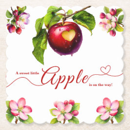 Porta-copo De Papel A Little Apple Is On The Way | Fall Baby Shower 