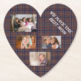 Porta-copo De Papel A melhor mãe na fonte branca de estilo livre de Xa