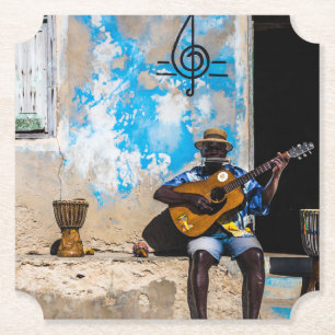 Porta-copo De Papel A música é o remédio da mente