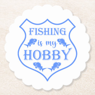 Porta-copo De Papel A pesca é a minha citação do escudo hobby na crist
