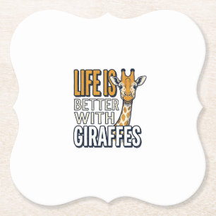 Porta-copo De Papel A Vida É Melhor Com Girafas Camisa Vintage Design_
