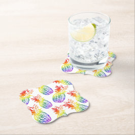 Porta-copo De Papel Abacaxi-arco-íris de Porta copos de papel