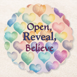 Porta-copo De Papel Aberta, Revelar, Acredite