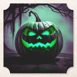 Porta-copo De Papel Abóbora-das-bruxas na Porta copos púrpura escura