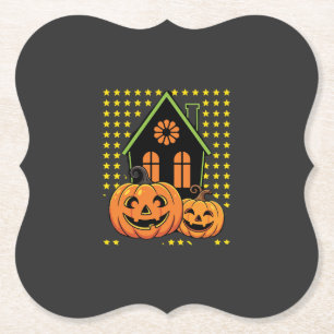 Porta-copo De Papel Abóbora de Halloween Casa Assombrada Estrela Fofa