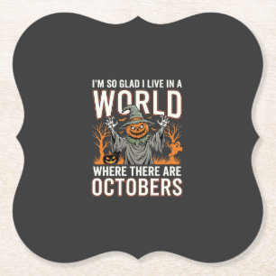 Porta-copo De Papel Abóbora de Halloween Espantalho Outubro Mundo Vint