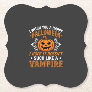 Porta-copo De Papel Abóbora de Vampiro de Halloween Engraçado