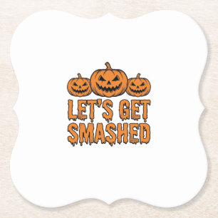 Porta-copo De Papel Abóbora Divertida de Halloween Vamos nos Esmagar